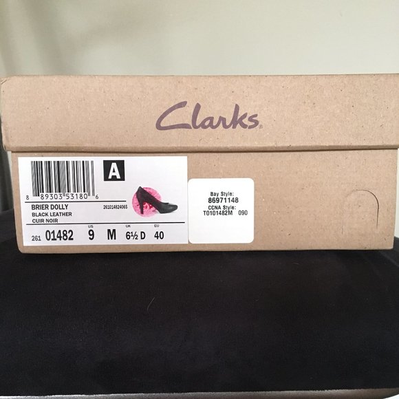 Clarks Brier Dolly - Black leather pumps NWOT 9M - Picture 8 of 8